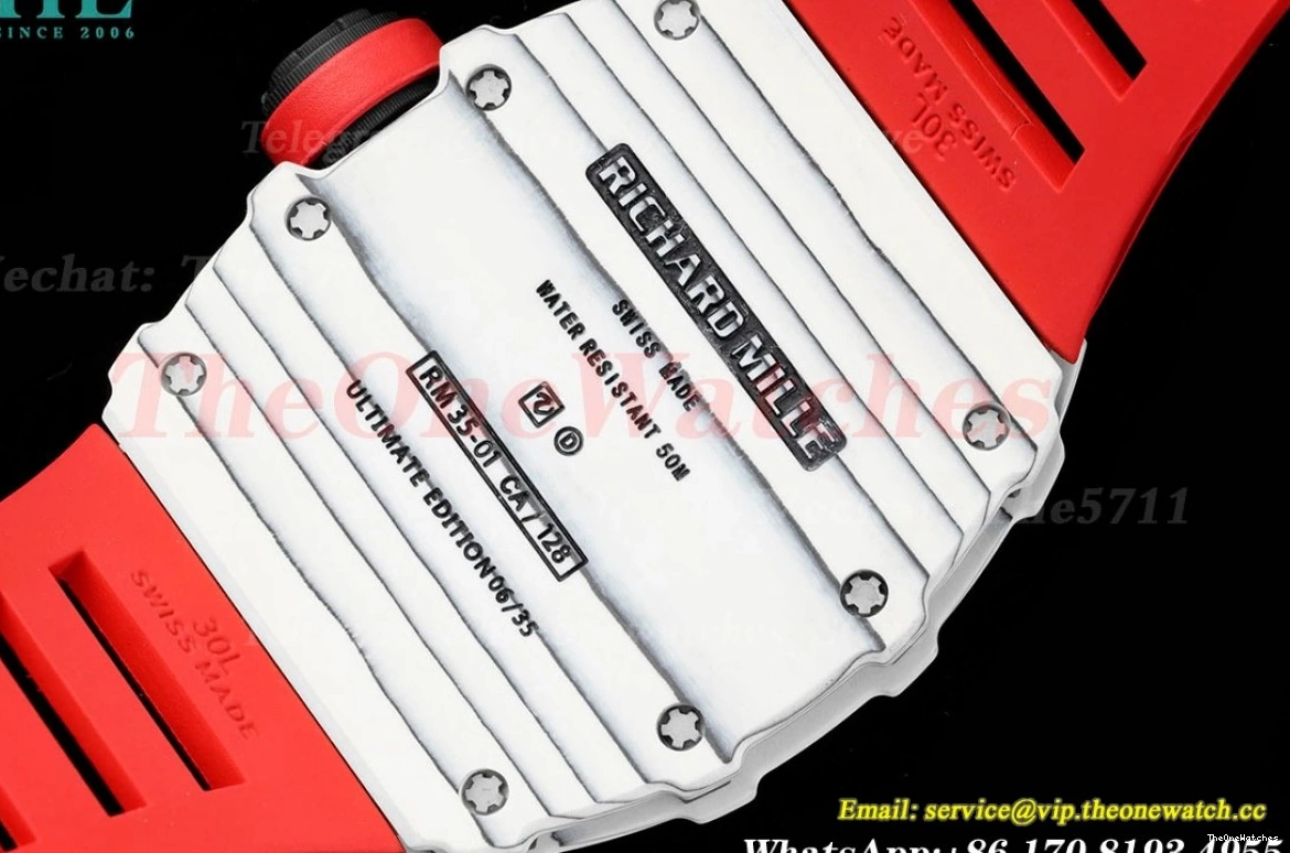 White Sonic Carbon RU Clone RMUL2 RM035 Red 0202